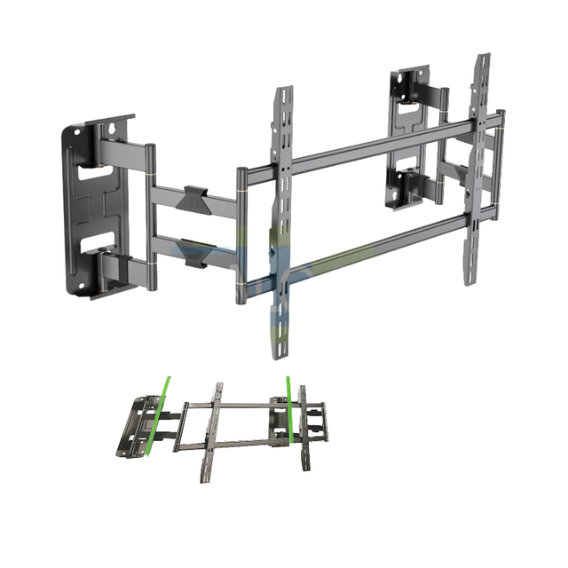 KELMY Factory's Heavy-Duty Full Motion Wall Mount TV Bracket for 55-120" TVs Cold Rolled Steel /CE Certified Industrial Use