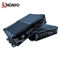 Fanless tertanam sistem industri Intel CPU DDR4 RAM SSD Multi COM Dual LAN HD Display handal kompak perumahan Mini Pc