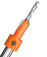 SUNJOY Carbide Center Drill Bit Set with Titanium Coating and Side-lock Tool Holder for Wood Countersink and Screw Drilling