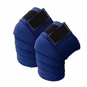 Haute Qualité Heavy Duty Néoprène Compression Genou Wraps Logo Personnalisable pour L'haltérophilie Jambe Presse Formation-Premium En Gros - Product Image 1