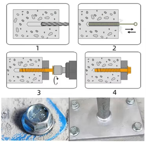 Vis métalliques autoperceuses pré-assemblées à <span class=keywords><strong>prix</strong></span> d'usine pour murs en ciment, béton, boulons d'expansion autoperceurs et autotaraudeurs - Product Image 5