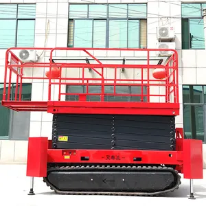 Outdoor Rough Terrain Electric Diesel Man Lift Tracked Driven Crawler Aerial Scissor Lift On Tracks