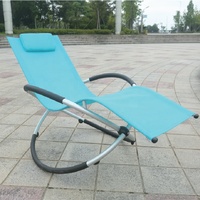 Chaise longue de jardin extérieure moderne exquise Sallanan Sandalye chaise longue aluminium cadre en métal meubles de patio