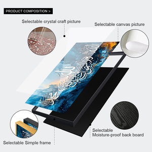 Salon de luxe musulman islamique <span class=keywords><strong>arabe</strong></span> cristal porcelaine Art mural décoration de la maison personnalisé musulman religieux décor peinture - Product Image 4
