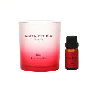 Juego de difusor de cristal de nuevo diseño-Caja de regalo de aromaterapia de piedra de aceite de piedras preciosas rojas de lujo, logotipo grabado OEM, para decoración del hogar y Spa - Product Image 2