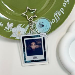 Kpop BT Merch: Llavero de acrílico de doble cara con foto de CD y accesorios para bolsos, ideal para fans del K-pop. - Product Image 2