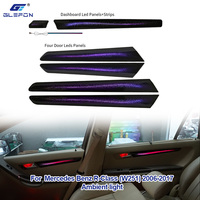 Kit d'éclairage d'ambiance intérieur de voiture 12V Glefon 64 couleurs avec contrôle par application pour Mercedes Benz W251 2006-2017, Plug and Play