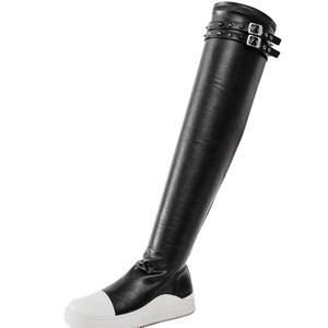 Scarpe da <span class=keywords><strong>donna</strong></span> nuove firmate con plateau al ginocchio scarpe da ginnastica sportive con cerniera scarpe da <span class=keywords><strong>donna</strong></span> stivali in pelle - Product Image 3