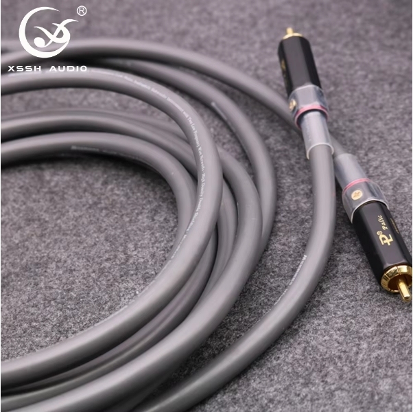 Signal Wire Line 1 Pair YIVO XSSH Interconnect M850SW 7N OCC 2 Core Shield HI FI RCA Audio & Video Cables with Gold Plated Plug