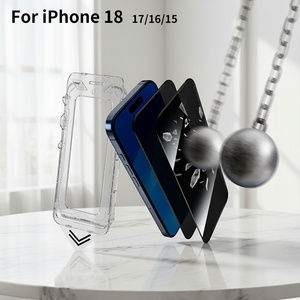 ฟิล์มกระจกนิรภัยกันรอยขีดข่วนแบบพรีเมียม ป้องกันการสอดแนม สำหรับ iPhone 17 16 15 14 13 12 Pro Max - Product Image 1