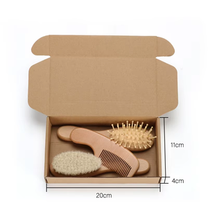 Set di Spazzole e Pettini <span class=keywords><strong>per</strong></span> Neonati 4 <span class=keywords><strong>in</strong></span> 1 di Alta Qualità, Vendita Diretta dalla Fabbrica, Logo Personalizzato, Naturale ed Ecologico <span class=keywords><strong>in</strong></span> <span class=keywords><strong>Legno</strong></span> - Product Image 5