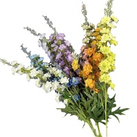 PPS Promo Panas Bunga Delphinium Sutra Buatan 2 Tangkai 85cm Warna-warni untuk Dekorasi Pernikahan