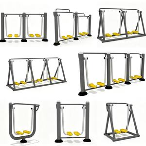 Station de musculation double poste pour exercices de pectoraux et bras, équipement de fitness pour <span class=keywords><strong>parcs</strong></span> publics et extérieurs - Product Image 3