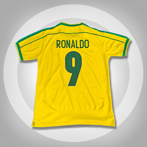 Camiseta Retro del Equipo Nacional de Fútbol de Brasil Ronaldo, Uniforme Clásico de Fútbol, Modelo Antiguo - Product Image 1