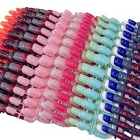Lot de 24 faux ongles à presser, couleur unie, personnalisables, en ABS, application complète pour les doigts