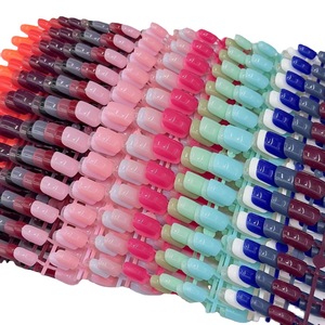 Lot de 24 faux ongles à presser, couleur unie, personnalisables, en ABS, application complète pour les doigts - Product Image 1