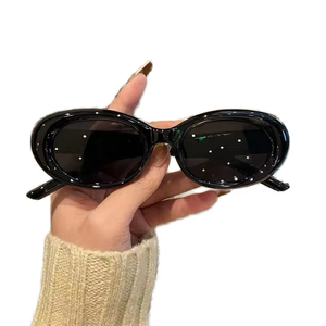 2025 High Quality <b>Retro</b> Oval UV400 <b>Sunglasses</b> with Black Frame for Unisex New Fashion Design - Product Image 6