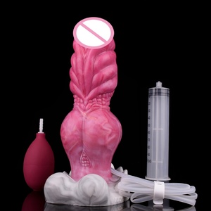 YOCY Fantasy Wolf Knot Ejaculation <b>Dildo</b> Large Anal <b>Dildo</b> Silicone Squirting Penis With Sucker Spray Liquid Sex Toys for Women - Product Image 1