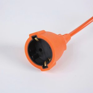 Cable de Extensión Eléctrico Schuko Macho a Hembra, 16A, 1.0mm² CCA, 2m, 5m, 10m, 20m, Naranja y Negro - Product Image 4