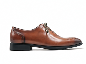Chaussures habillées décontractées en cuir véritable Dreamy Stark Brogue, bout rond, à lacets, doublure en peau de porc, semelle extérieure en caoutchouc, pour le bureau, la carrière, les mariages et toutes occasions - Product Image 2