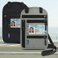 Portefeuille de cou Porte-passeport bloquant la RFID Pochette de voyage facile à dissimuler