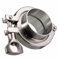 Haute qualité en acier inoxydable 304 316 sanitaire Tri trèfle virole joint pince ensemble 38MM 51MM 63MM 76MM 89MM mesure métrique