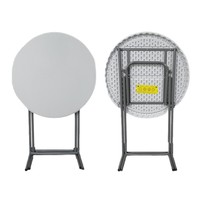 Table Commerciale Haute Pliante en PEHD pour l'Extérieur, Idéale pour le Commerce Transfrontalier, les Banquets, les Cocktails et les Bars Domestiques