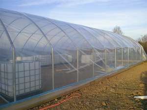 Légumes d'hiver en aluminium agricole Cadre en acier galvanisé à chaud Feuille de plastique Tunnel de serre à travée unique Maisons vertes - Product Image 4