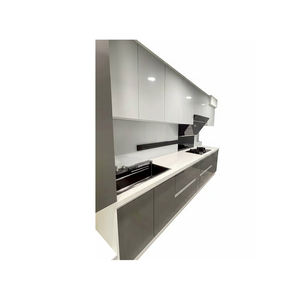 Ensemble d'armoires de cuisine contemporaines écologiques, finition en placage imperméable - Product Image 1