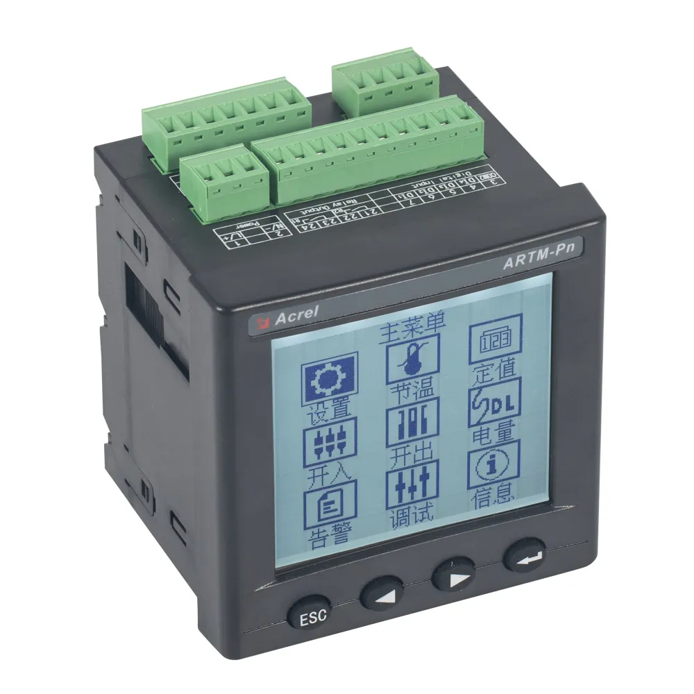 Acrel ARTM-Pn smart temperature monitor multi channel for switchgear/cabinet up to 60 temperature points with RS485 LCD display