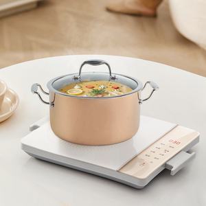 Cocotte en acier inoxydable triple couche, grande, compatible induction, facile à nettoyer, passe au lave-vaisselle - Product Image 3