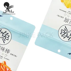 Custom Printed Laminated Crab Flavored Stick Plastic Stand Up Pouch With Zipper