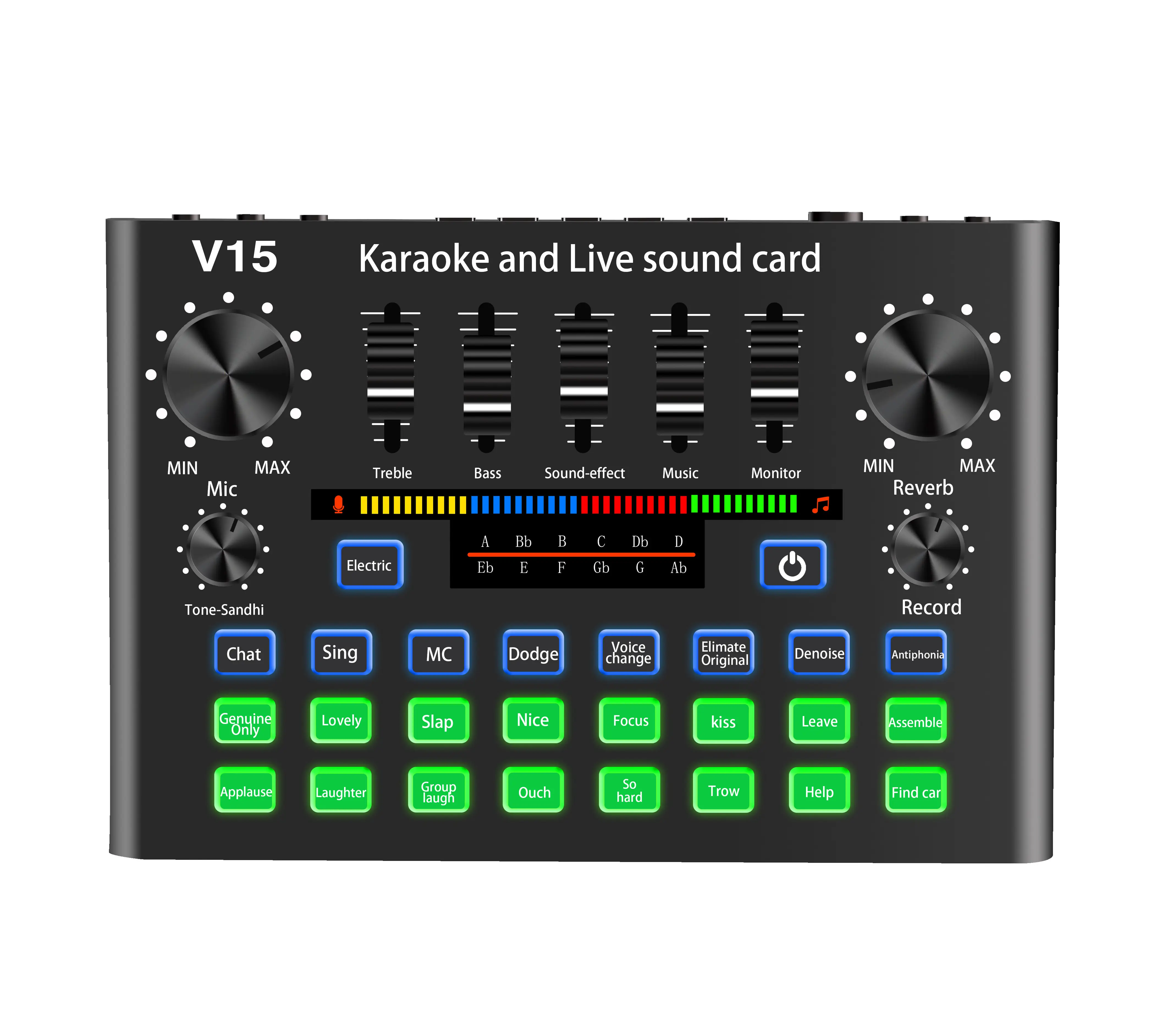 تسجيل جيد استوديو كارت الصوت V15 جهاز التحكم في الصوت تسجيل الموسيقى Soundcard