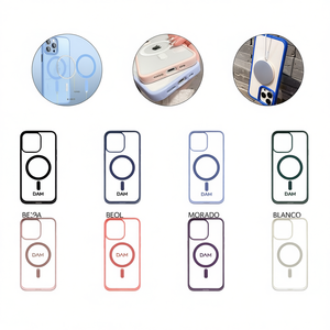 Custodia magnetica DAM per iPhone 15 trasparente con colori compatibili - Product Image 1