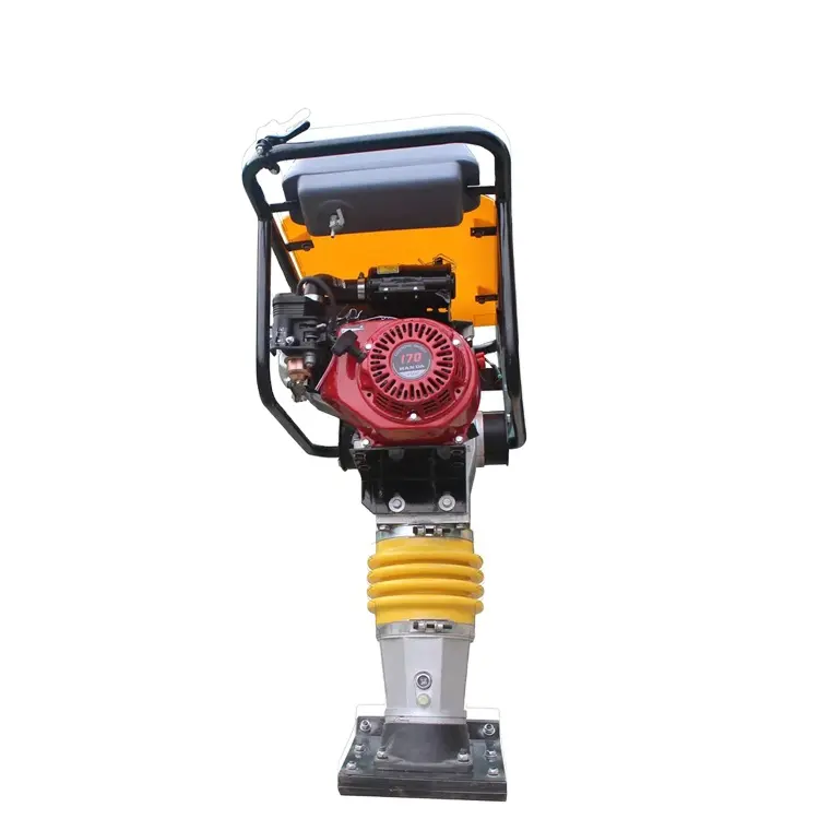 Proveedor de China Compactador de gas de 70kg Hcr80k Base curva de apisonador vibratorio Tamper Rammer