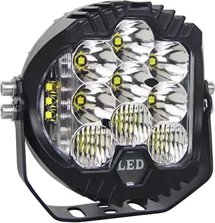 Foco reflector de 14 cm, 5 pulgadas, 50W, Combo IP67 DC 10-30V, color amarillo ámbar, luz LED de trabajo, venta directa de fábrica