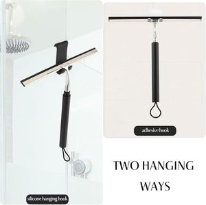 Stainless Steel Eco-Friendly Shower Squeegee with Long Handle and Extension Pole for <b>Window</b> Glass Floor & Car Use - Product Image 3