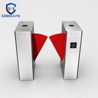 Barrière de contrôle d'accès CODSAFE : Portillon automatique à mécanisme de bascule, moteur anti-écrêtage, haute qualité, avec lecteur de carte RFID