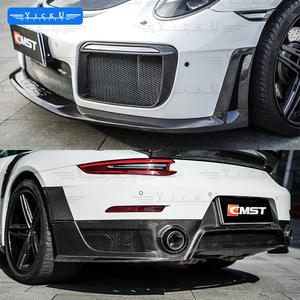 YICKU fibra de carbono para <span class=keywords><strong>Porsche</strong></span> <span class=keywords><strong>911</strong></span> 991,1 991,2 2013-2018 actualización GT2 <span class=keywords><strong>RS</strong></span> CMST estilo cuerpo Kit parachoques delantero parachoques trasero Spoiler - Product Image 6