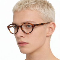 Vente chaude, design tendance, logo personnalisé, lunettes de vue ovales de luxe, petite forme, unisexe, en acétate