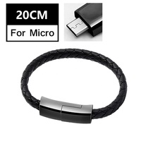 Vente chaude câble de données et de charge de bracelet en cuir PU pour tous les téléphones mobiles