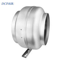 Ventilateur de gaine en ligne à flux mixte DCFAIR certifié CE 10 pouces 100-120V, extracteur d'air à vitesse réglable, ventilateur métallique AC, OEM, garantie 1 an