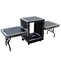 Flight case professionnel 12U 16U à double porte, armoire antichoc pour amplificateur de puissance, table de mixage audio