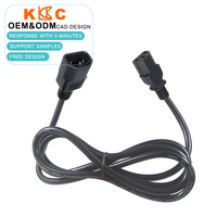Câble d'alimentation verrouillable C13 vers C14 14AWG 15A, câble de raccordement IEC320 à verrouillage automatique pour rack de serveur, PDU, UPS, centre de données, 1,8 m
