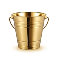 Glacière à vin isotherme 3L moderne en acier inoxydable à double paroi, rayée et ronde, pour camping, club, fête, bar, conserve la glace congelée plus longtemps