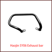 Haojin Sy06 Kit de Modification à guichet unique en acier à haute teneur en carbone pare-chocs barre d'échappement et porte-queue arrière noir mat accessoires de moto