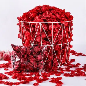 N-159 Großhandel Faux Rotgold Rose Konfetti 500g pro Packung Künstliche Rosen Blüten blätter für Valentinstag Hochzeit Lieferungen