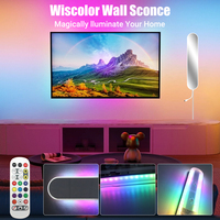 Applique murale LED intelligente moderne pour intérieur, contrôle WiFi, chambre à coucher, salon, applique murale décorative, abat-jour blanc