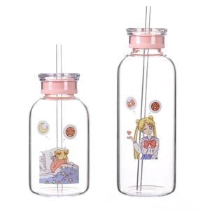 Eco-friendly Hot Sale New Trendy High Borosilicate Glass <strong>Milk</strong> <strong>Bottle</strong> With Lid - Product Image 1