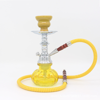 Ensemble de chicha de style arabe, petite chicha en métal givré avec un ou deux tuyaux